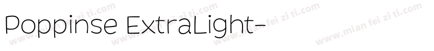 Poppinse ExtraLight字体转换
